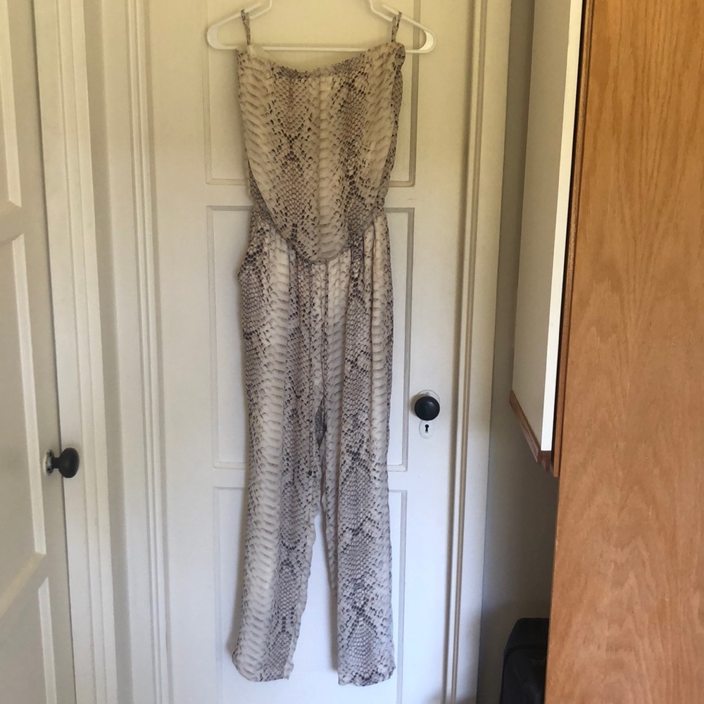 Haute Hippie Snake Drawstring Jumpsuit - S